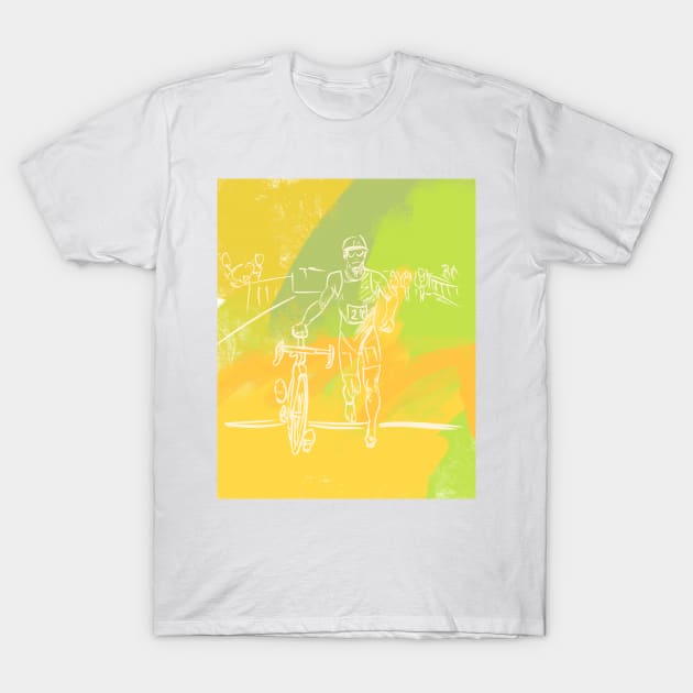 Triathlon T-Shirt by stephenignacio